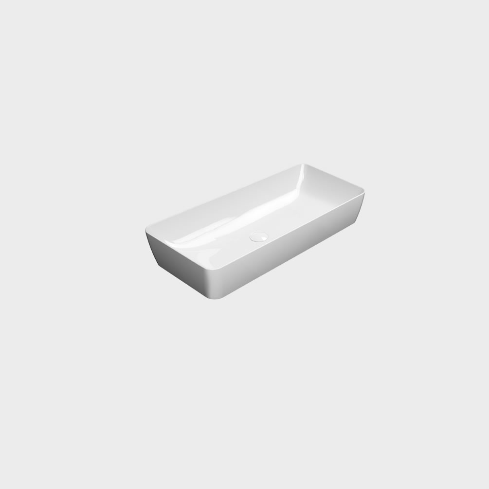 Cutout image of GSI Ceramica 800 x 400mm Rectangular Countertop Basin