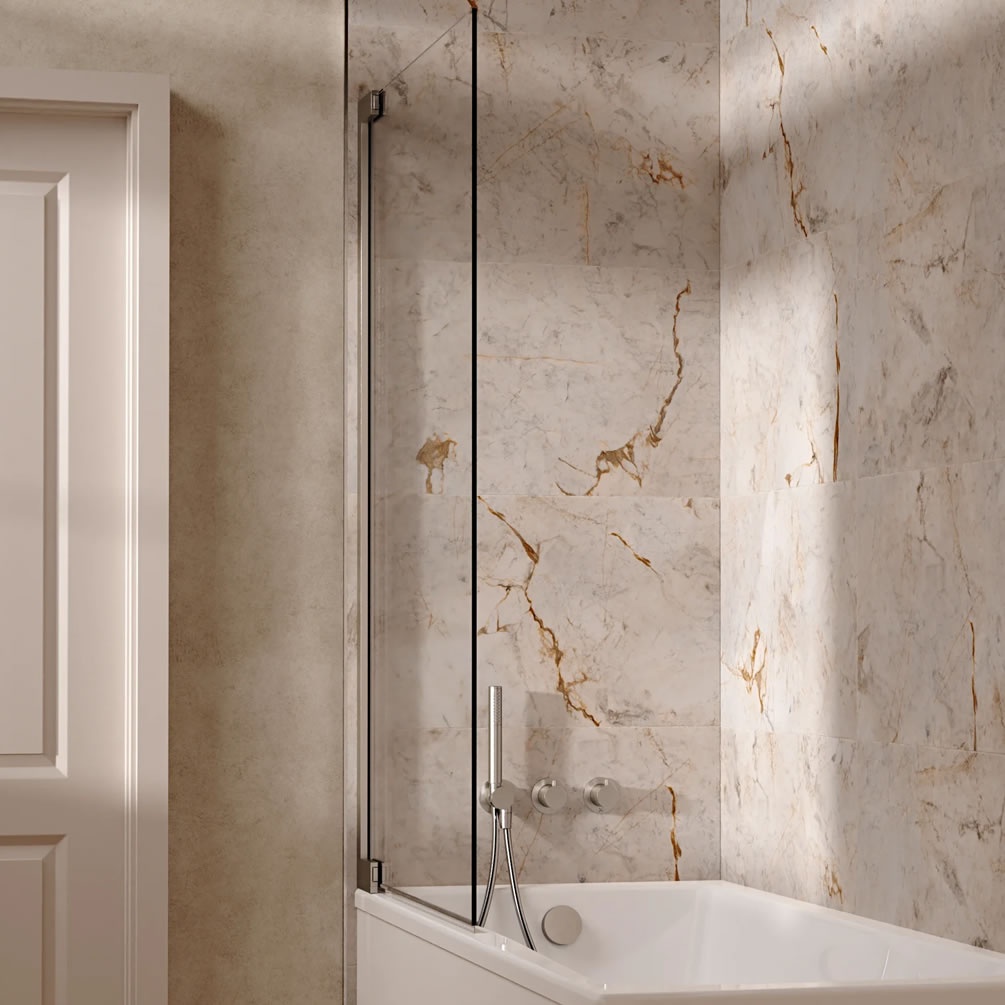 Lifestyle image of Crosswater Module Brushed Nickel Dual Outlet Bath Filler Set