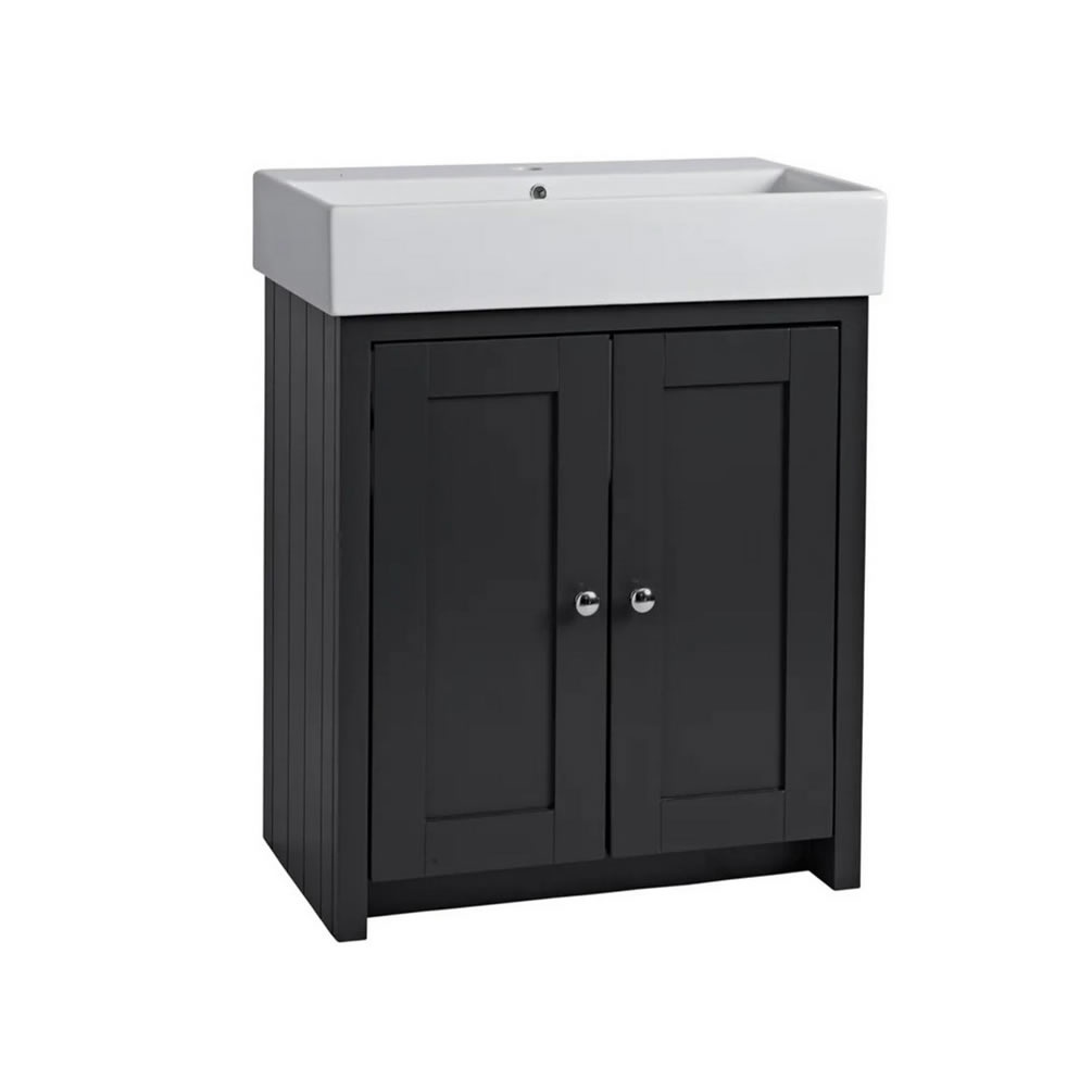 Tavistock Lansdown 700mm Matt Black Freestanding Unit & Basin