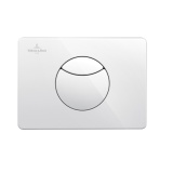 front on photo of Villeroy and Boch ViConnect E100 100S White Toilet Dual Flush Plate 92248568