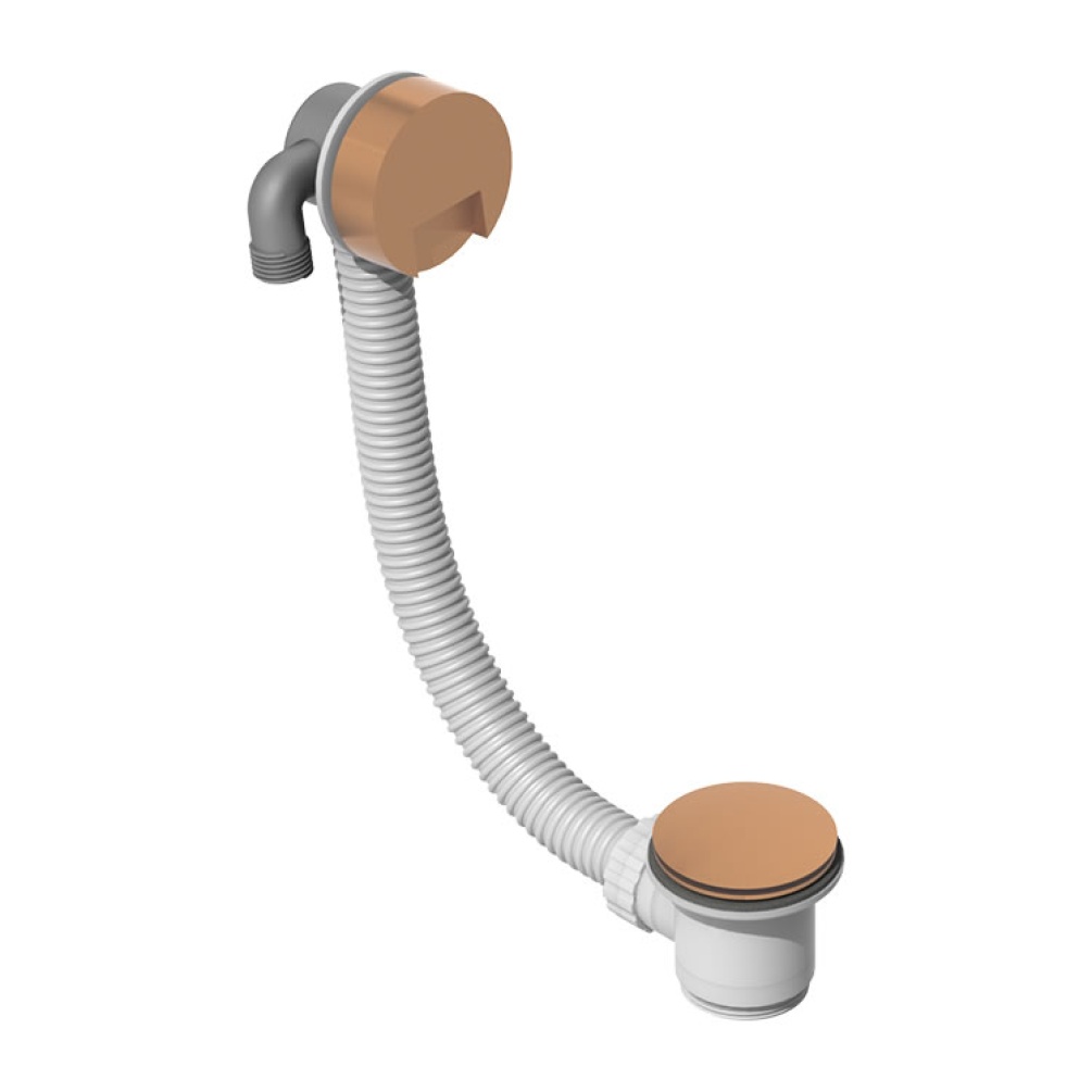 Product Cut out image of the Abacus Brushed Bronze Bath Filler & Click Waste